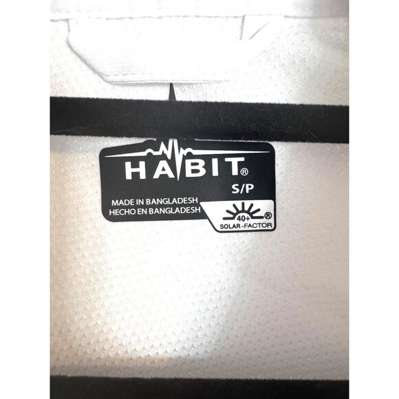 Habit Crayfish Creek Size Small UPF 40 Bright White Men's Button Up Shirt NWT Ri - Picture 5 of 14